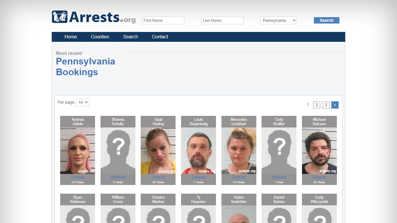 Pennsylvania Arrests and Inmate Search