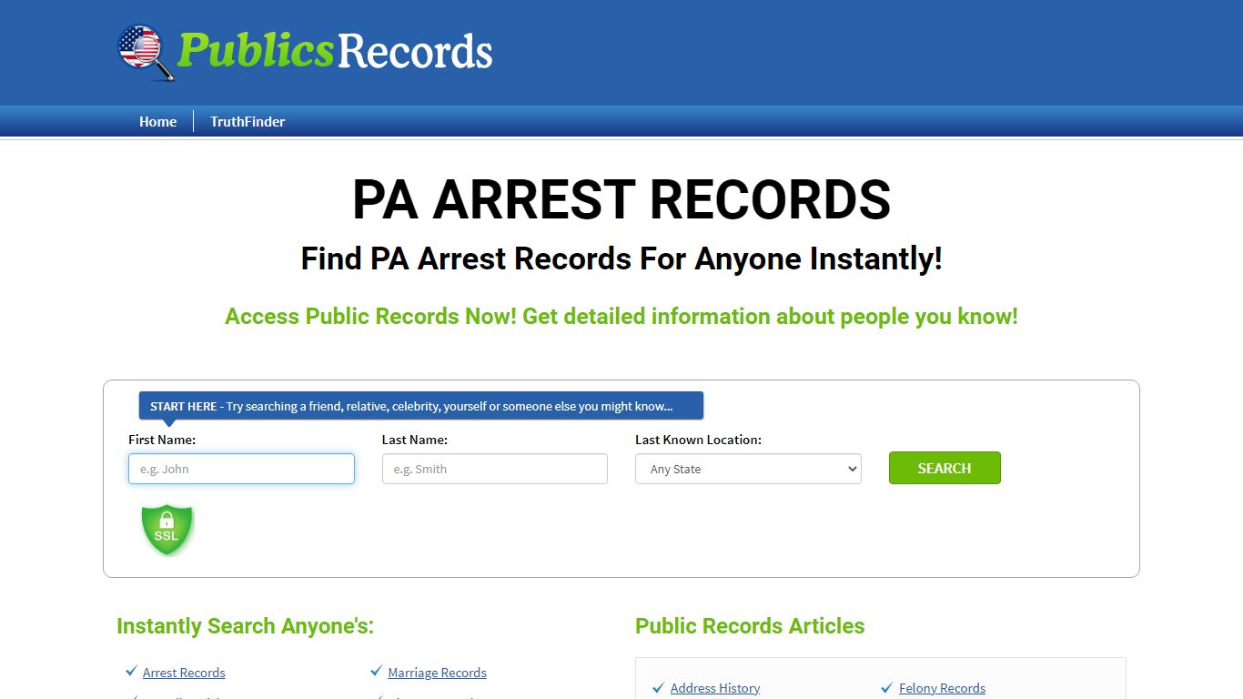 Find PA Arrest Records For Anyone Instantly!